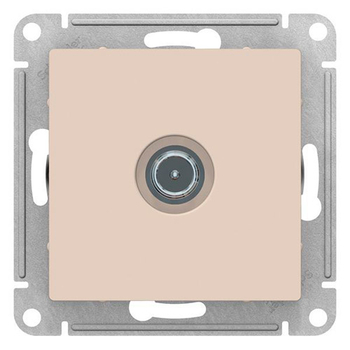 Розетка TV SE AtlasDesign оконечная 1DB, бежевая, механизм - Электрика, НВА - Выключатели и розетки - Розетки - . Магазин оборудования для автономного и резервного электропитания Ekosolar.ru в Пензе