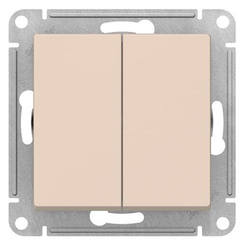 Переключатель Schneider Electric AtlasDesign 2-клавишный сх.6, 10АХ, бежевый механизм - Электрика, НВА - Выключатели и розетки - Выключатели - . Магазин оборудования для автономного и резервного электропитания Ekosolar.ru в Пензе