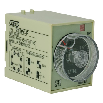 Реле времени 220V ST3PC-F (0.25-2m/20m/2h/12h) Энергия - Электрика, НВА - Реле, автоматизация и управление - Реле времени - . Магазин оборудования для автономного и резервного электропитания Ekosolar.ru в Пензе