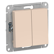 Переключатель Schneider Electric AtlasDesign 2-клавишный сх.6, 10АХ, бежевый механизм - Электрика, НВА - Выключатели и розетки - Выключатели - . Магазин оборудования для автономного и резервного электропитания Ekosolar.ru в Пензе