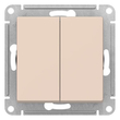 Выключатель Schneider Electric AtlasDesign 2-клавишный сх.5, 10АХ, бежевый, механизм - Электрика, НВА - Выключатели и розетки - Выключатели - . Магазин оборудования для автономного и резервного электропитания Ekosolar.ru в Пензе