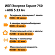 ИБП Энергия Гарант 750 + Аккумулятор S 33 Ач - 12В (450Вт - 40мин) - ИБП и АКБ - ИБП для котлов - . Магазин оборудования для автономного и резервного электропитания Ekosolar.ru в Пензе