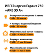 ИБП для котла Энергия Гарант 750 + Аккумулятор 55 Ач 12 В (450Вт - 67мин) - ИБП и АКБ - ИБП для котлов - . Магазин оборудования для автономного и резервного электропитания Ekosolar.ru в Пензе